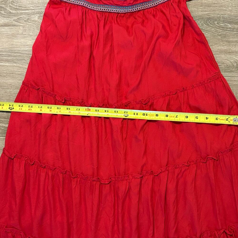 Vince Camuto Radiant Red Halter Maxi Dress NWT Size L Rio Grande 2 Boho - Picture 14 of 15